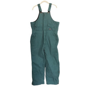 Polar King XL Green Cotton Duck Canvas Quilted Insulated Chore Bib Overalls